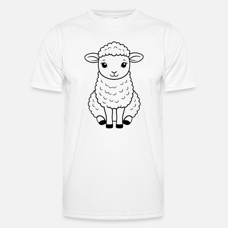 Schaf Kostüm Schäfer süßes Schäfchen Männer Funktions-T-Shirt