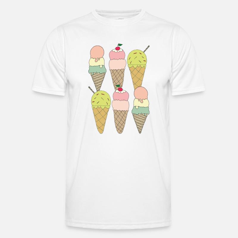 ice variations 6x - Men's Functional T-Shirt - white
