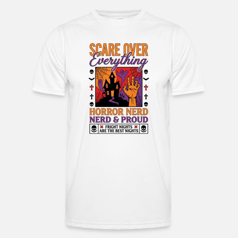 Horror Nerd Stolz Design Männer Funktions-T-Shirt