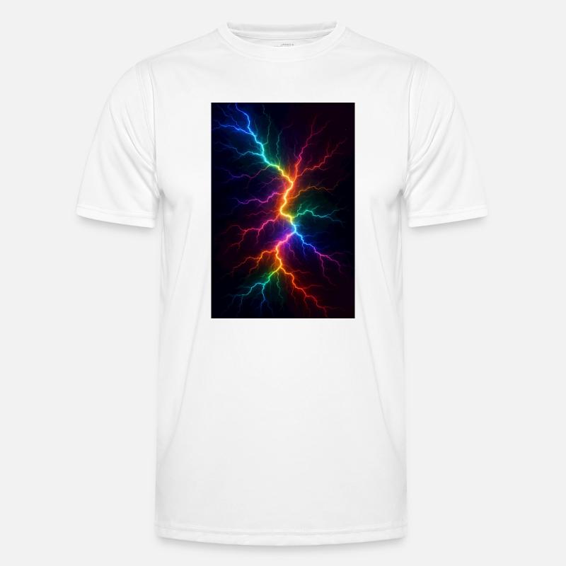 Regenbogen Blitzsturm Männer Funktions-T-Shirt