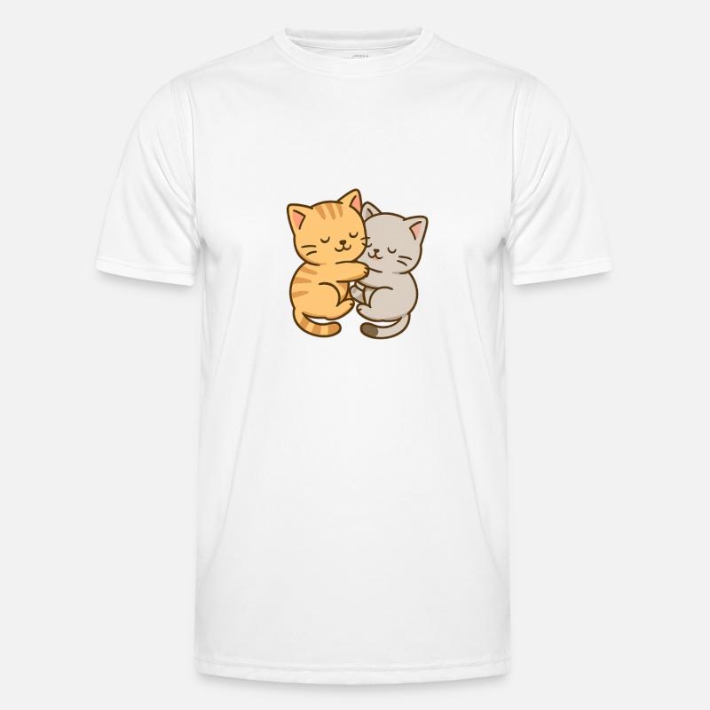 Deux petits chatons dorment ensemble T-shirt sport Homme