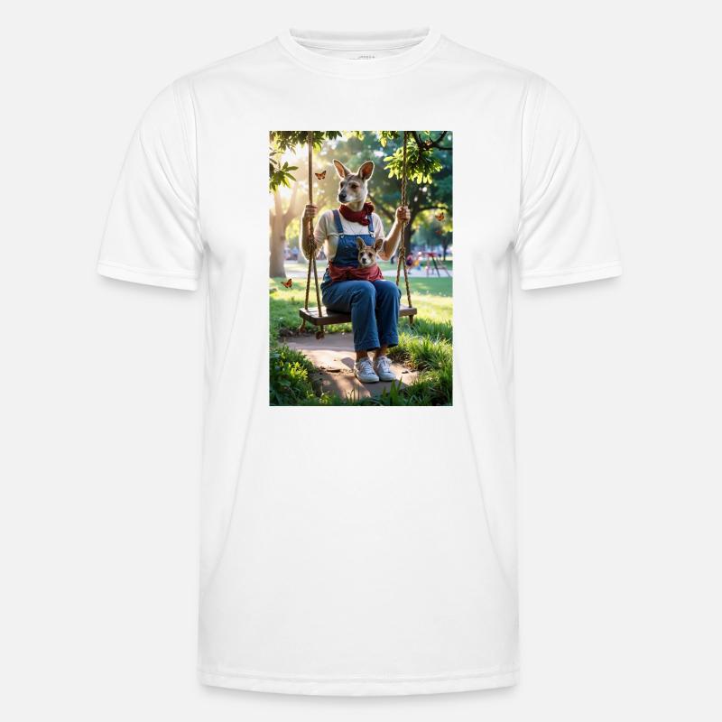 Humanoid Kangaroo on Swing Men's Functional T-Shirt