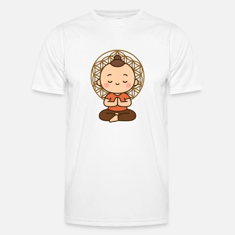 Méditation devant la Fleur de Vie T-shirt sport Homme