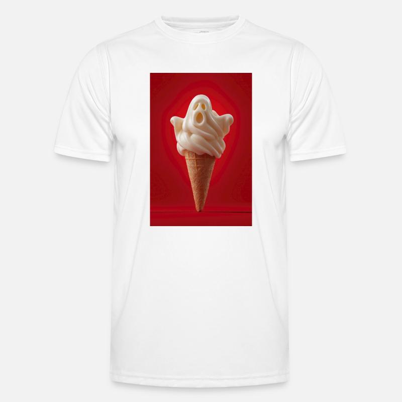 Spooky Ghost IceCream Cone Männer Funktions-T-Shirt