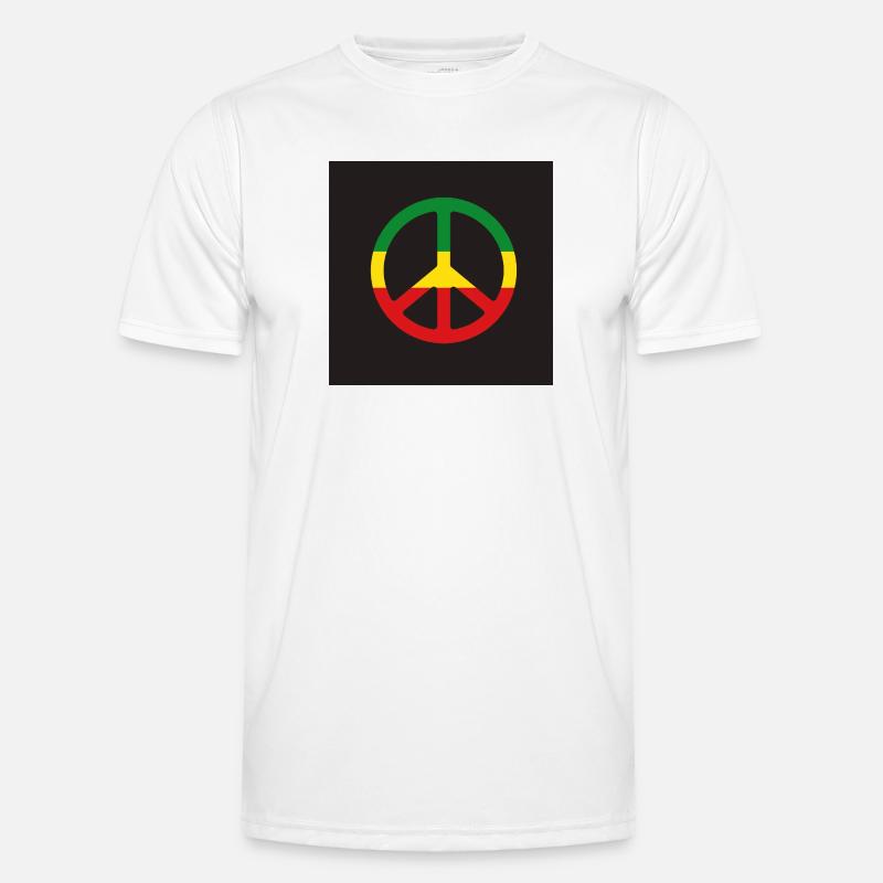 Reggae Peace Sign - Men's Functional T-Shirt - white