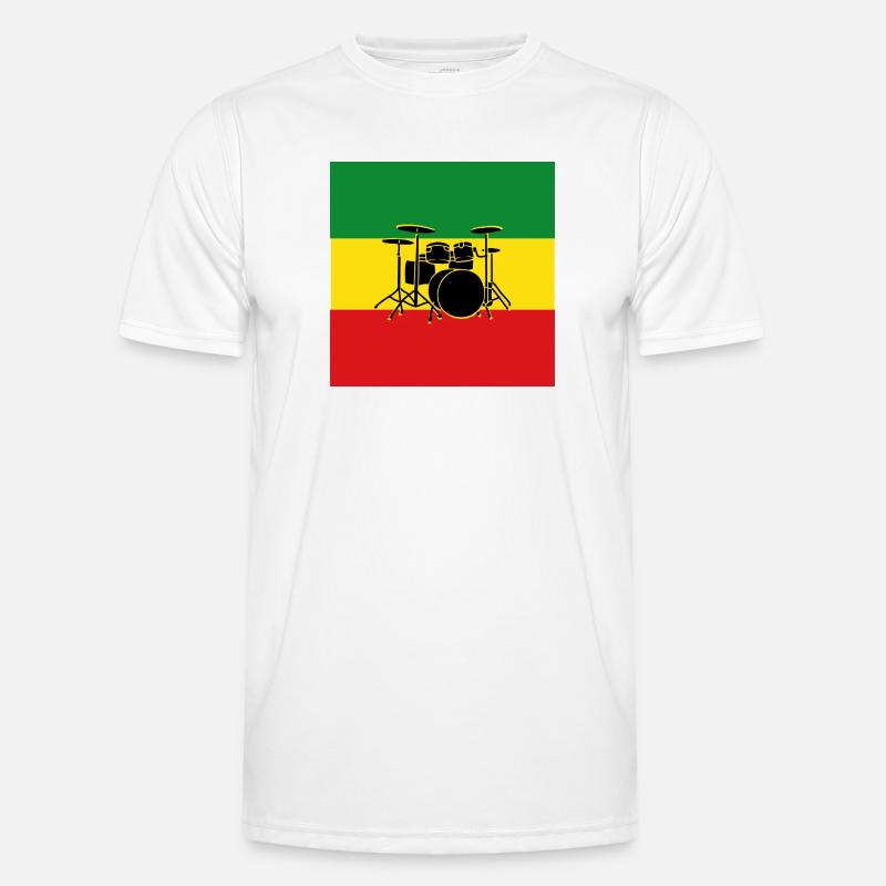 Reggae-Trommeln Männer Funktions-T-Shirt