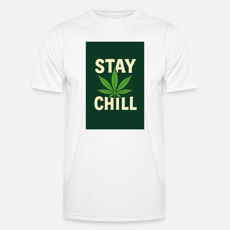 Stay Chill Cannabis Leaf - Men's Functional T-Shirt - white