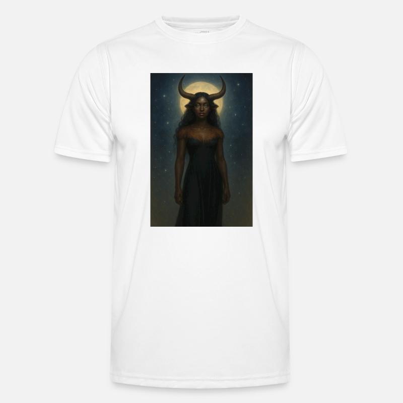 Mystical Horn Goddess - Men's Functional T-Shirt - white