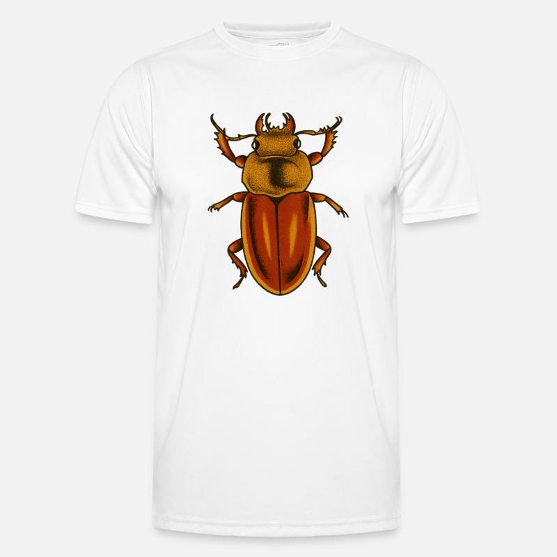 Kunstdruck „Crimson Bug“ Männer Funktions-T-Shirt