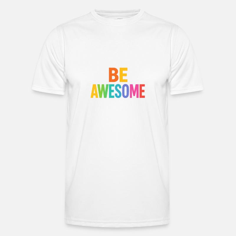 Be Awesome Regenbogen Boost Männer Funktions-T-Shirt