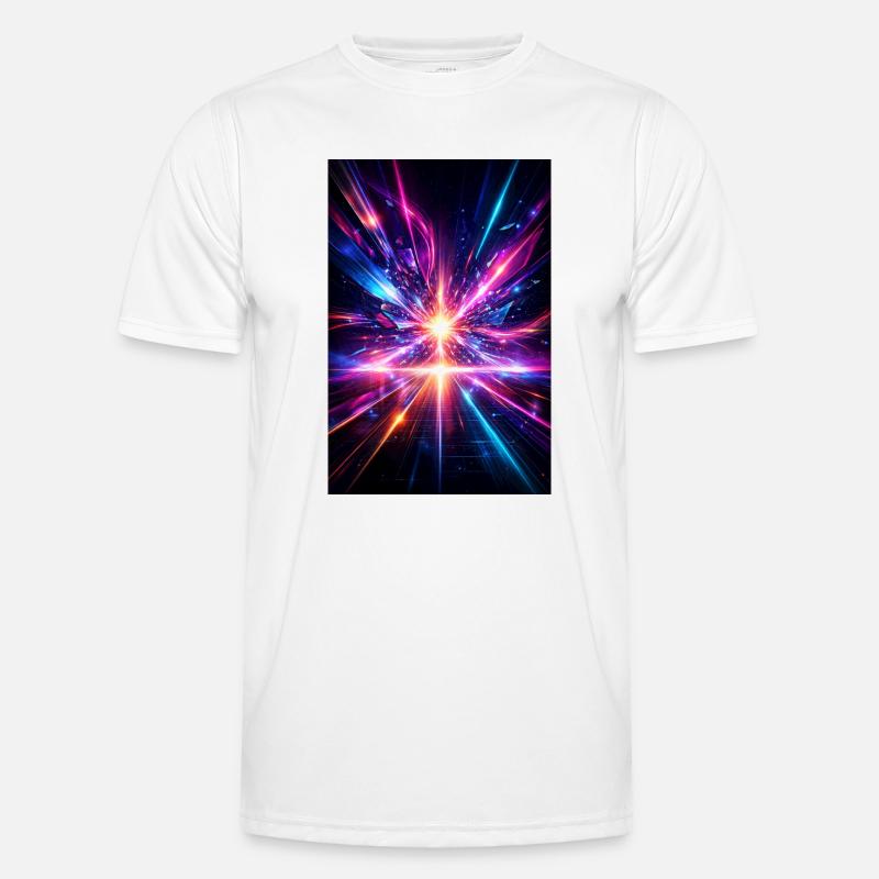 Neonstrahlen Explosion Männer Funktions-T-Shirt