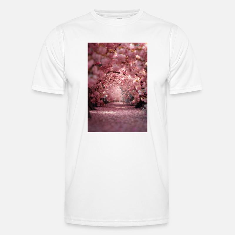 Cherry Blossom Arch Path Männer Funktions-T-Shirt