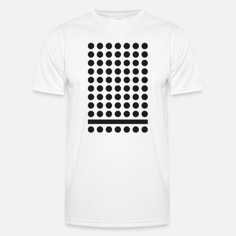 Monochrome Dot Grid Pattern - Men's Functional T-Shirt - white