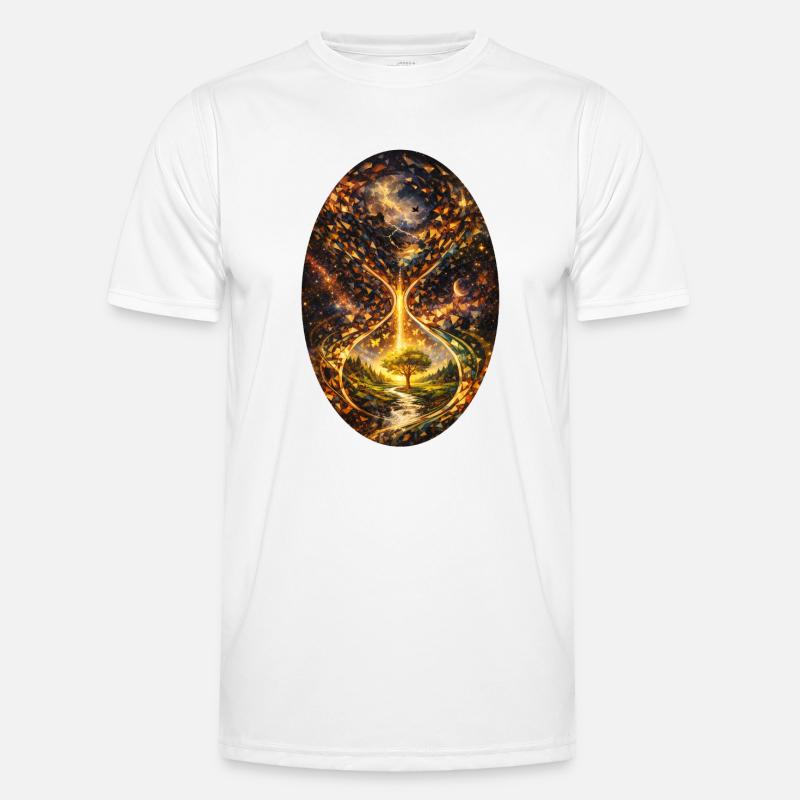Time Tree Cosmos Light Path Men's Functional T-Shirt