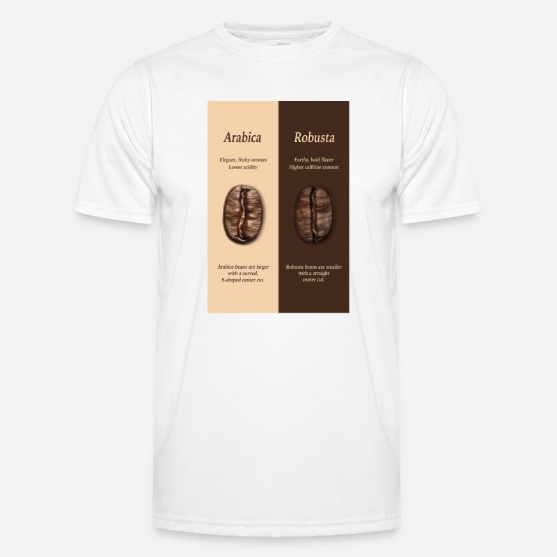 Arabica vs Robusta Coffee Guide Poster - Men's Functional T-Shirt - white