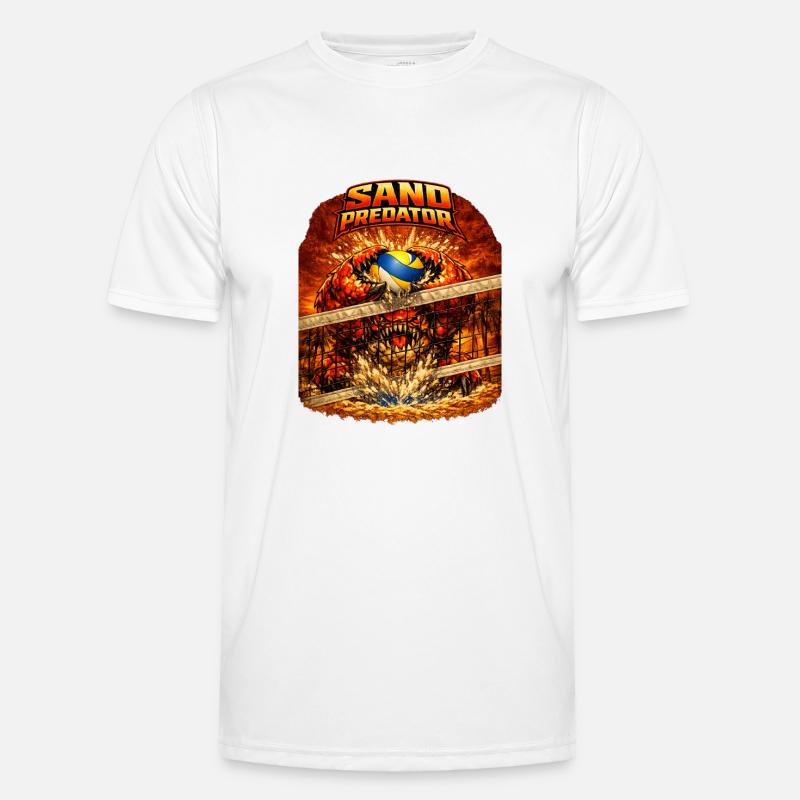 Sand Predator block - Men's Functional T-Shirt - white