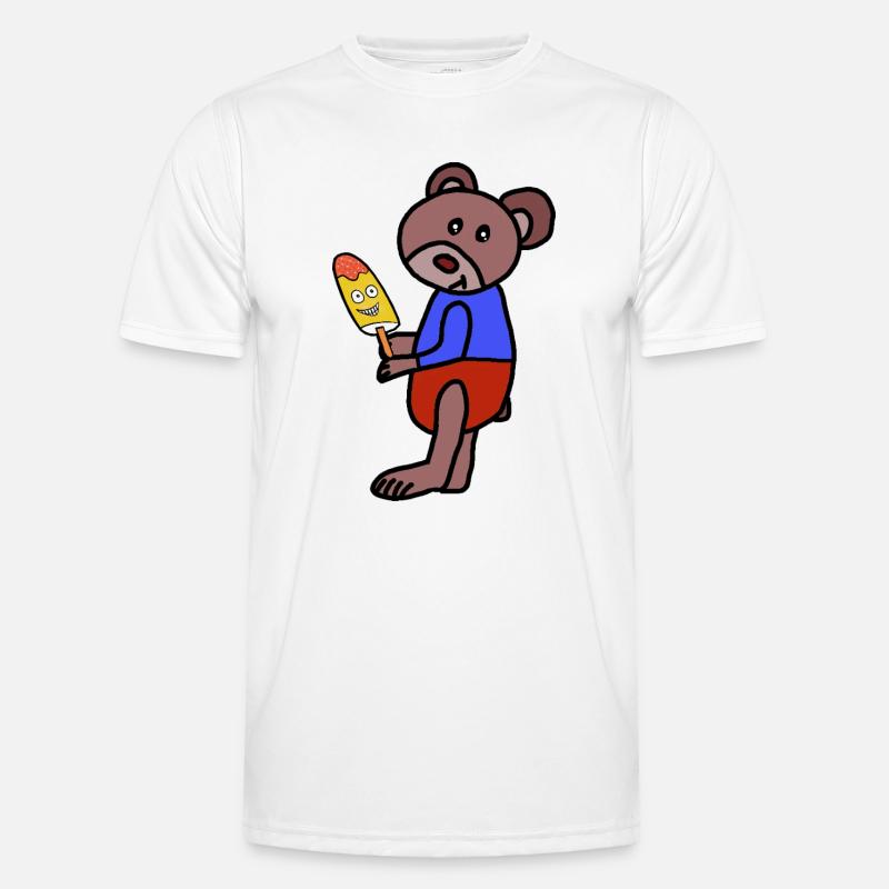 Bär Teddy  Eiskrem  Eis Kind - Men's Functional T-Shirt - white