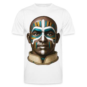 STAMMESMANN – nette Leute - Männer Funktions-T-Shirt - Weiß - Vorne - AI Model Male 178 dark (178cm)