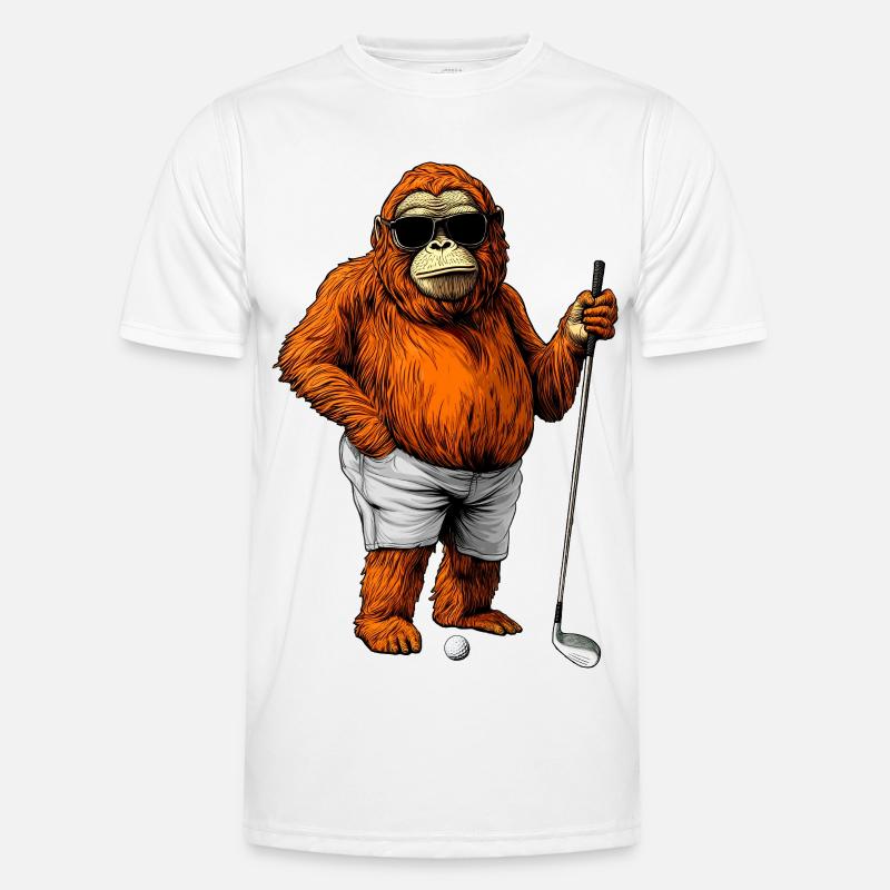 Golf Orangutang - Funktionsshirt til herrer - hvid