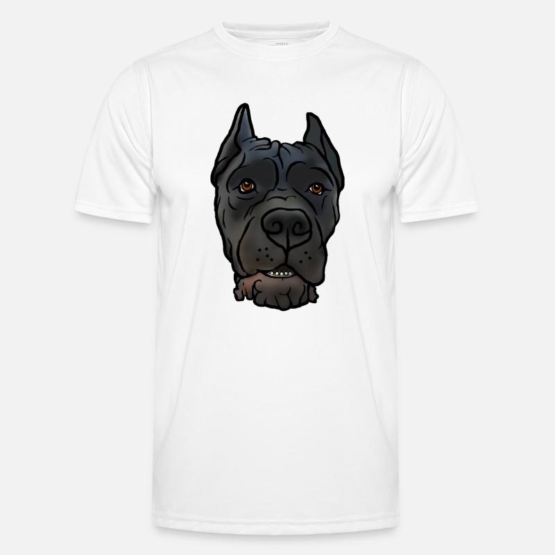 Cane Corso kupiert Kopf im Comicstyle Männer Funktions-T-Shirt