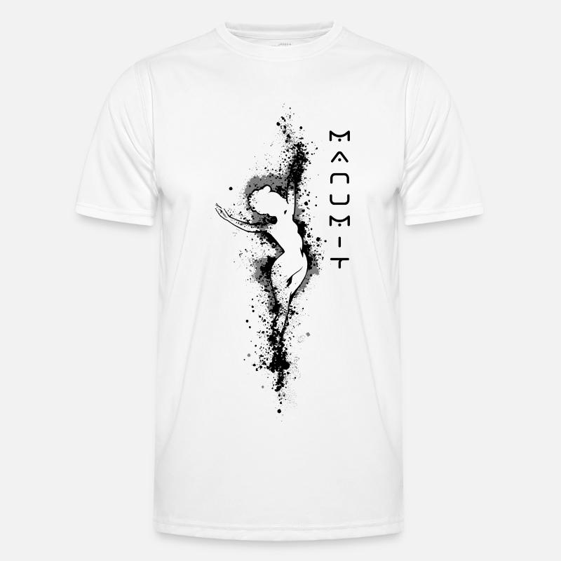 Manumit Single Schwarzes Design Männer Funktions-T-Shirt