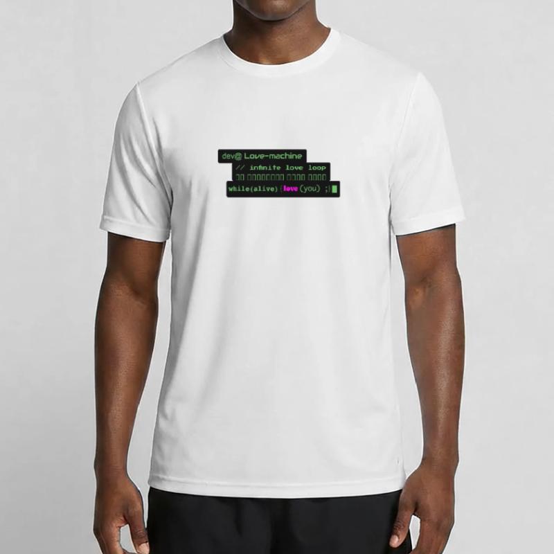 Romantic Geek Design for Developer: Loop i Men's Functional T-Shirt