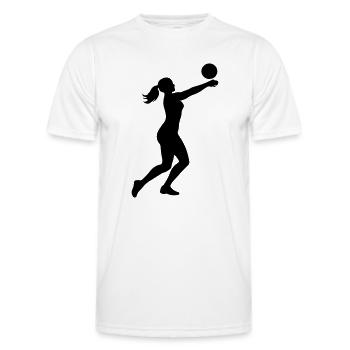 Volleyball Silhouette - Men's Functional T-Shirt - white - Front - AI Model Male 178 dark (178cm)