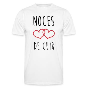 Leather Wedding 2 Years of Love - Men's Functional T-Shirt - white - Front - AI Model Male 178 dark (178cm)