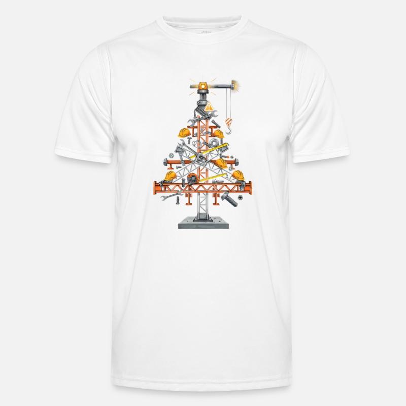 Crane Structure Illustration Men's Functional T-Shirt