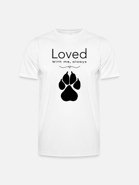Dog – loved - Men's Functional T-Shirt - white