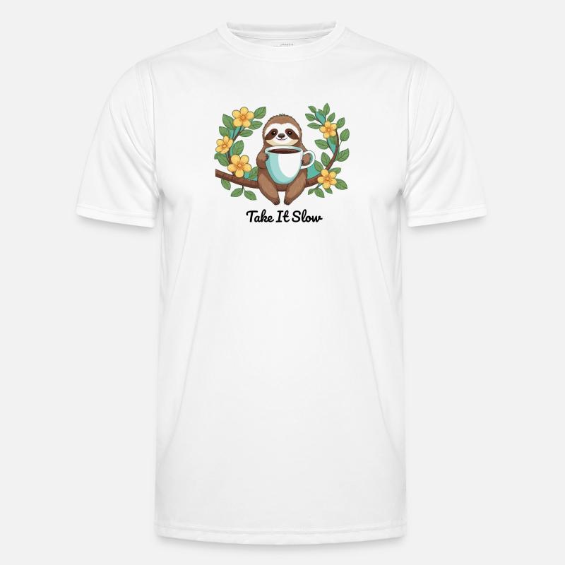 Chilling Sloth - Men's Functional T-Shirt - white