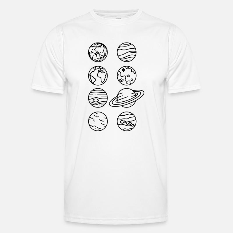 Solar System Planets – Solar System Space - Men's Functional T-Shirt - white