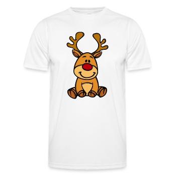Rudolf Noël Rennier - T-shirt sport Homme - blanc - Devant - AI Model Male 178 dark (178cm)