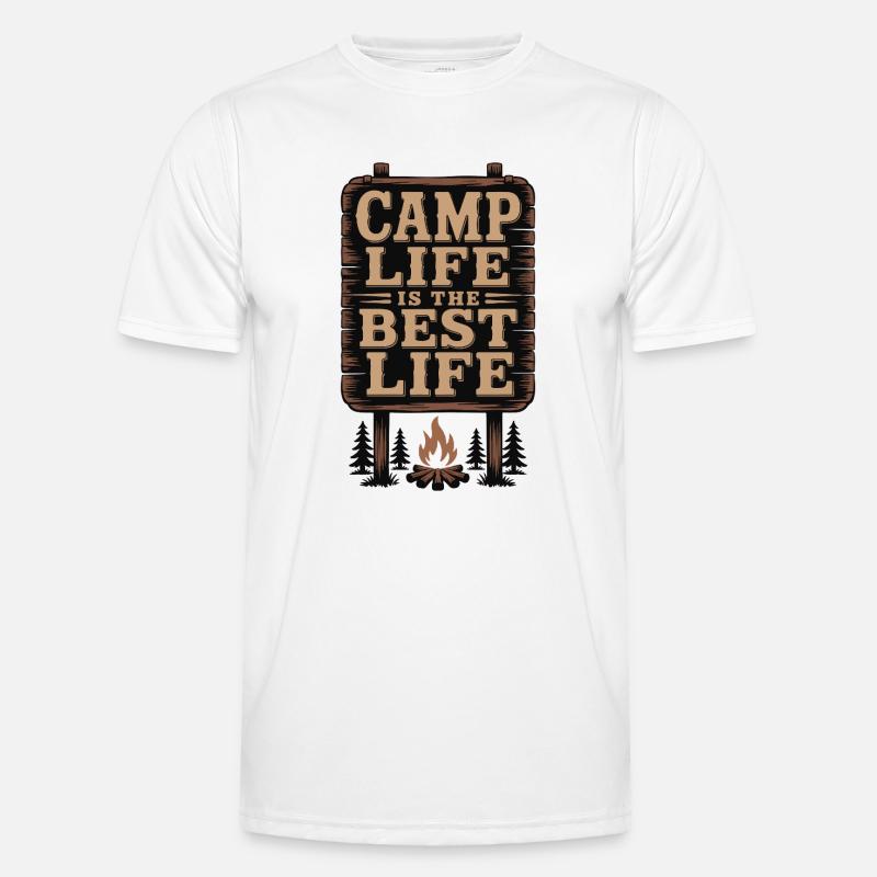 Das Camp-Leben ist das beste Leben - Männer Funktions-T-Shirt - Weiß