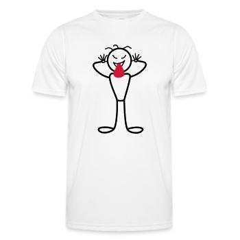 Mâle - T-shirt sport Homme - blanc - Devant - AI Model Male 178 dark (178cm)