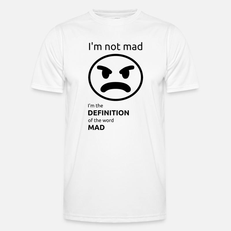 Ich bin nicht sauer - Männer Funktions-T-Shirt - Weiß
