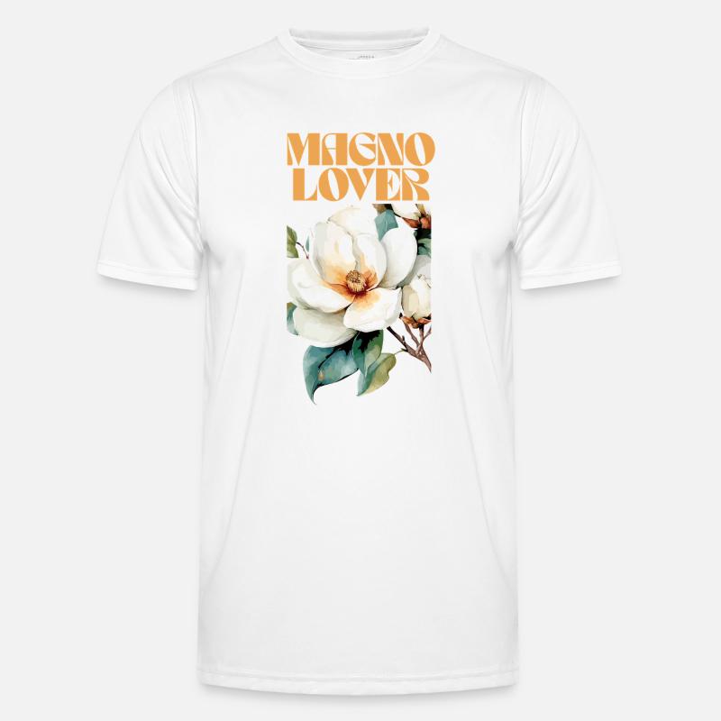Conception botanique Magnolia Love T-shirt sport Homme