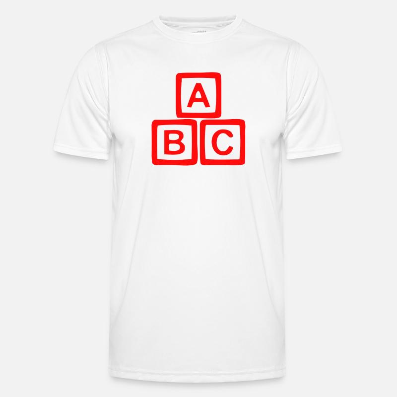 Conception contrastée de bloc ABC T-shirt sport Homme
