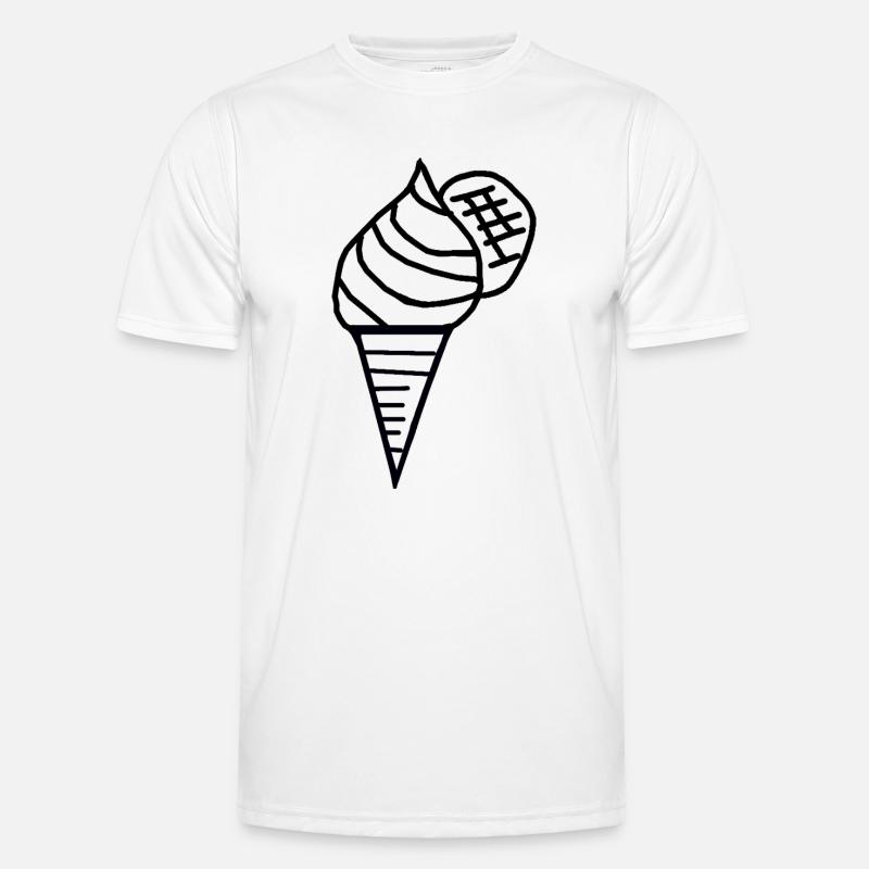 Eis  Eiscreme 60er Retro Eiswaffel Kinder - Men's Functional T-Shirt - white
