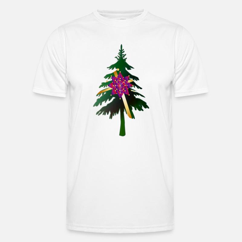 Christbaum oder Weihnachtsbaum & Geschenkschleife Männer Funktions-T-Shirt