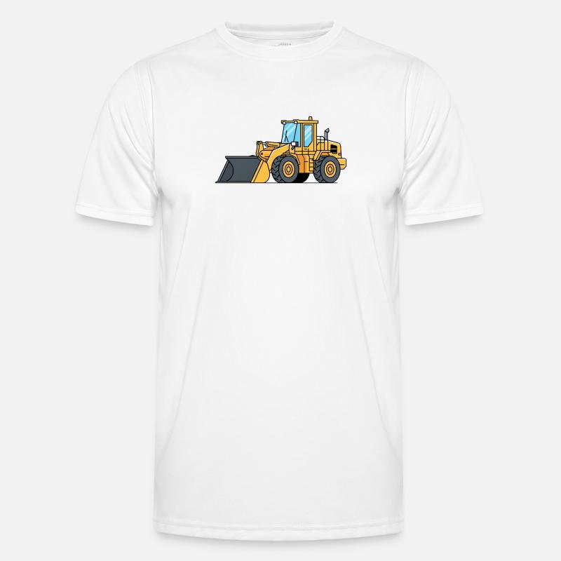 Wheel loader construction machine - Men's Functional T-Shirt - white
