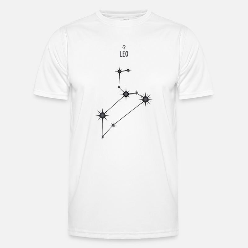 Sternzeichen Löwe Sternbild Sternbild Schwarz & Grau - Männer Funktions-T-Shirt - Weiß