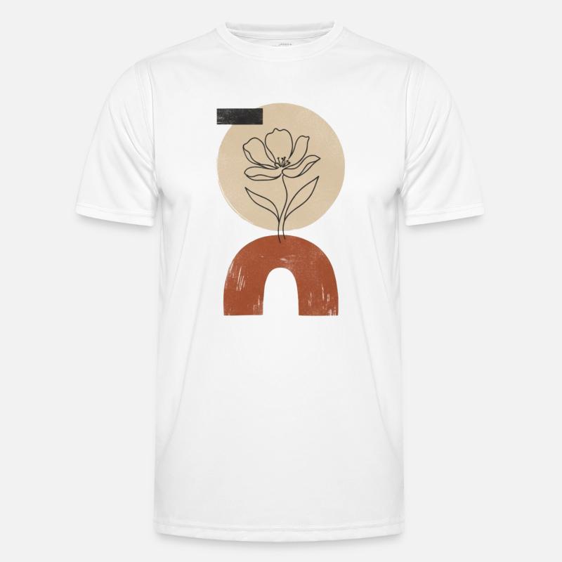 Blüte über Kreisbogen Männer Funktions-T-Shirt