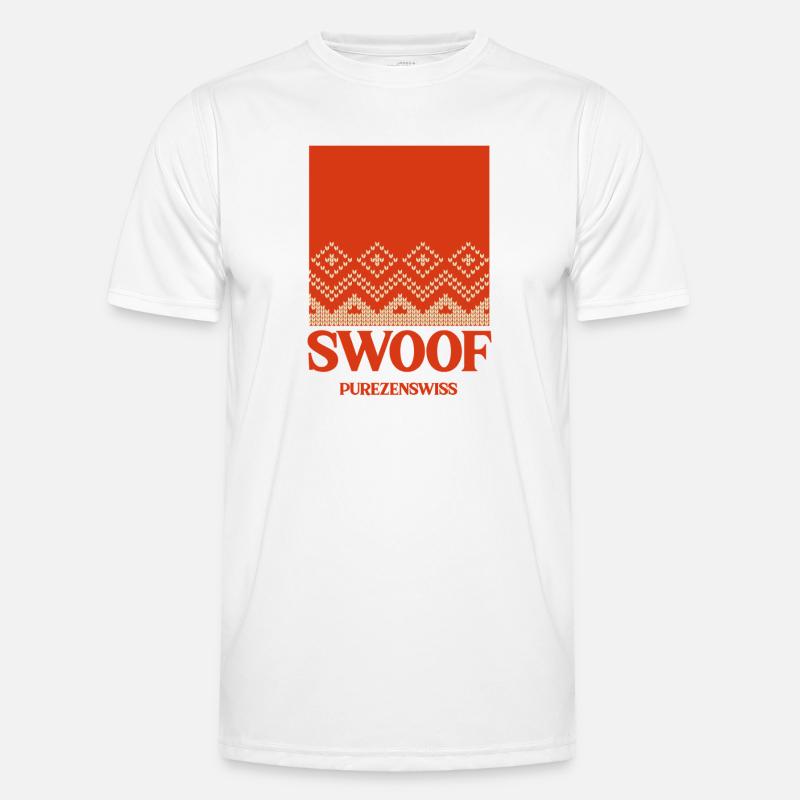 Nordic Knitting Pattern Red Men's Functional T-Shirt