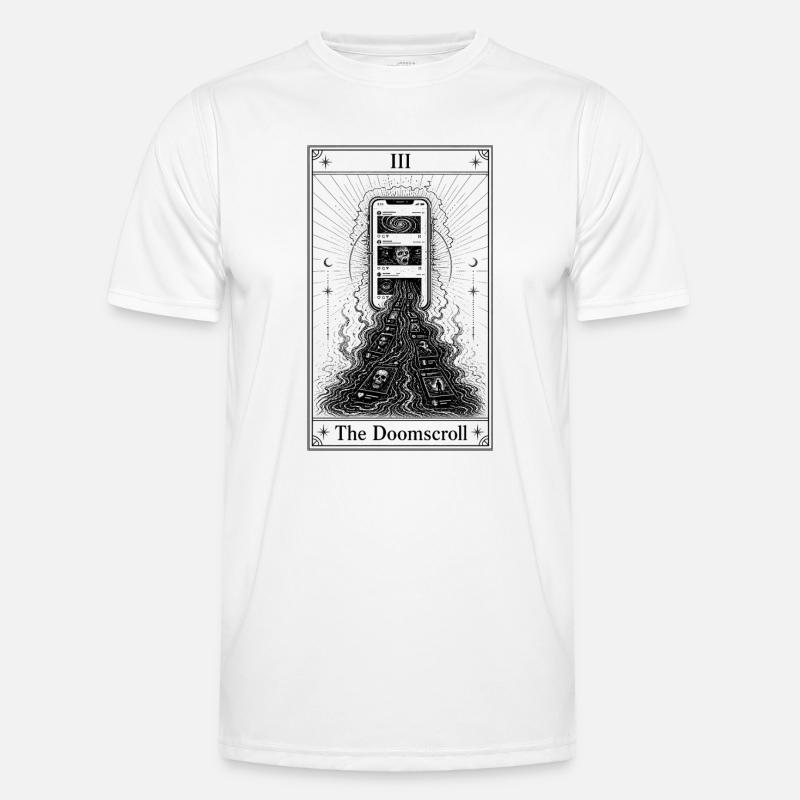 Endless Scrolling | Tarot Card | Doomscrolling - Men's Functional T-Shirt - white