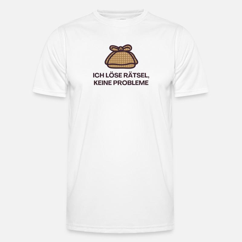I solve puzzles, no problems - Men's Functional T-Shirt - white