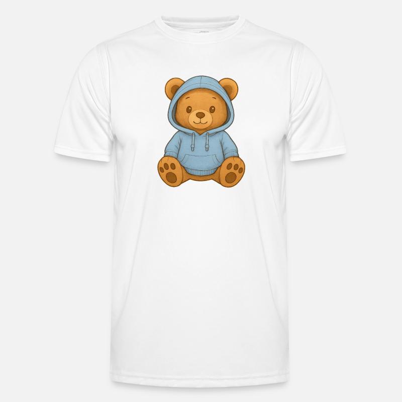 Ours mignon en sweat à capuche bleu T-shirt sport Homme