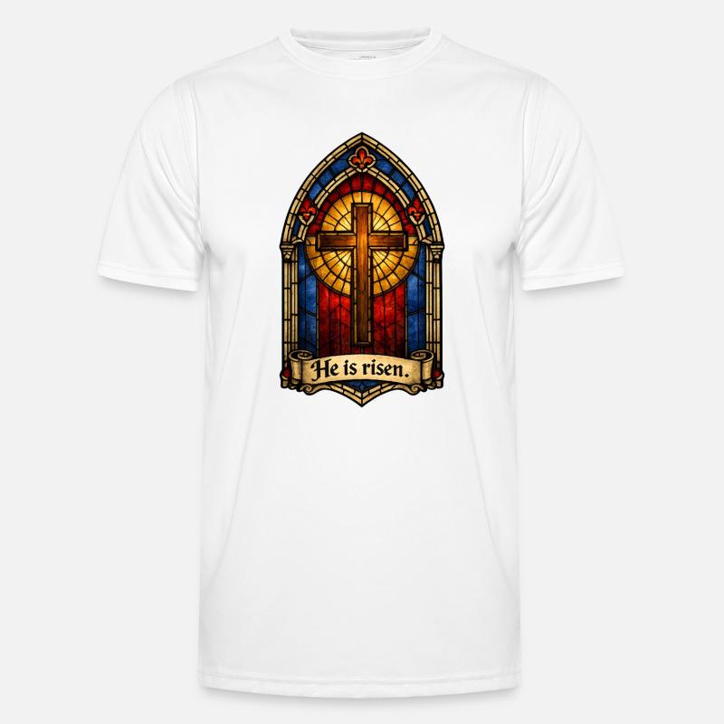  He Is Risen Männer Funktions-T-Shirt