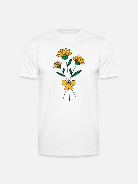 Blumenstrauss dreifarbig - Männer Funktions-T-Shirt - Weiß