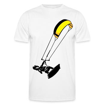 Kitesuf flex - Männer Funktions-T-Shirt - Weiß - Vorne - AI Model Male 178 dark (178cm)